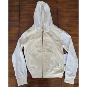 NWOT Calme L Cozy Zip Up Hoodie Ivory 111595